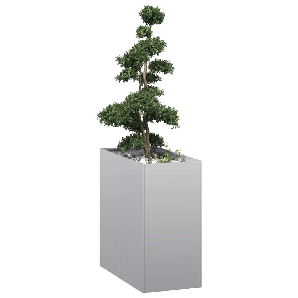 Planter Steel Depth 80 cm Height 80 cm Galvanised steel 40 cm