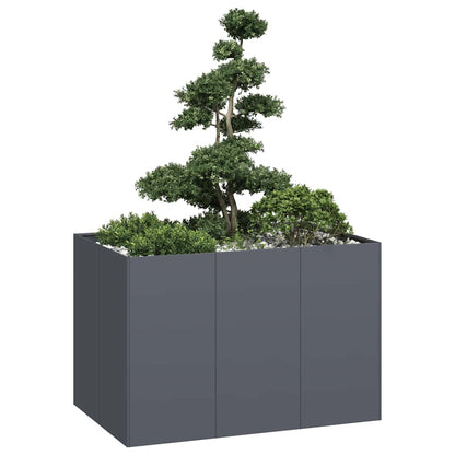 Planter Steel Depth 80 cm Height 80 cm Anthracite 120 cm