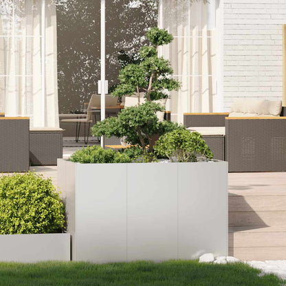 vidaXL Planter 120x80x80 cm Stainless Steel 3