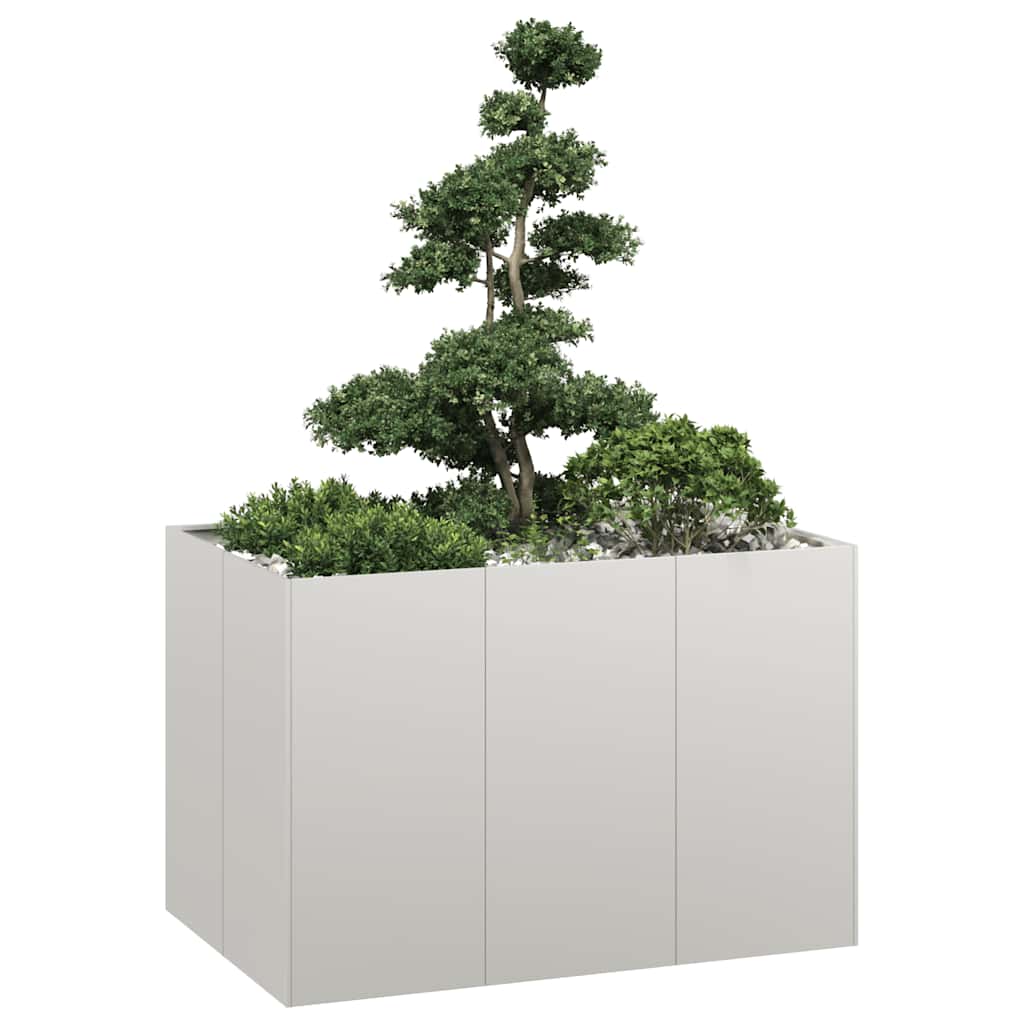 vidaXL Planter 120x80x80 cm Stainless Steel 1