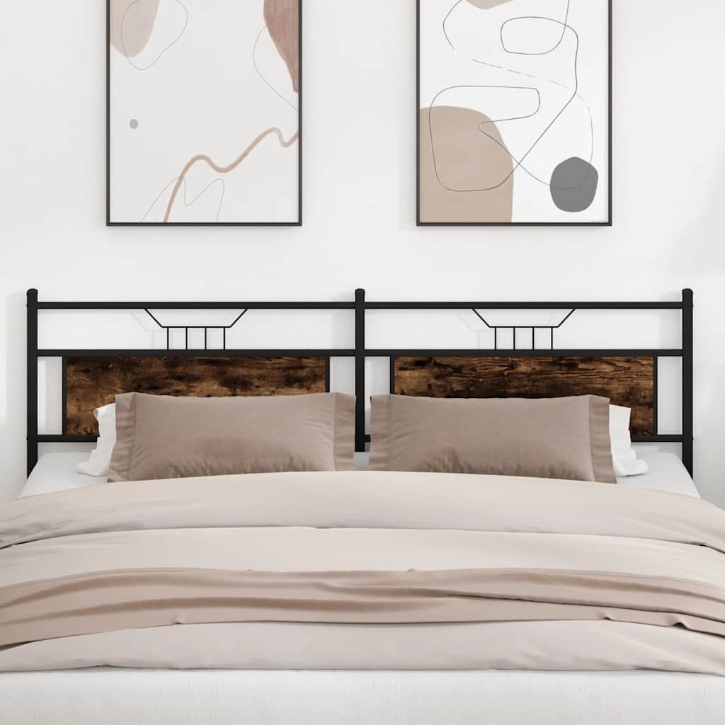 Replace Headboard Engineered Wood and Steel Smoked oak 193 cm