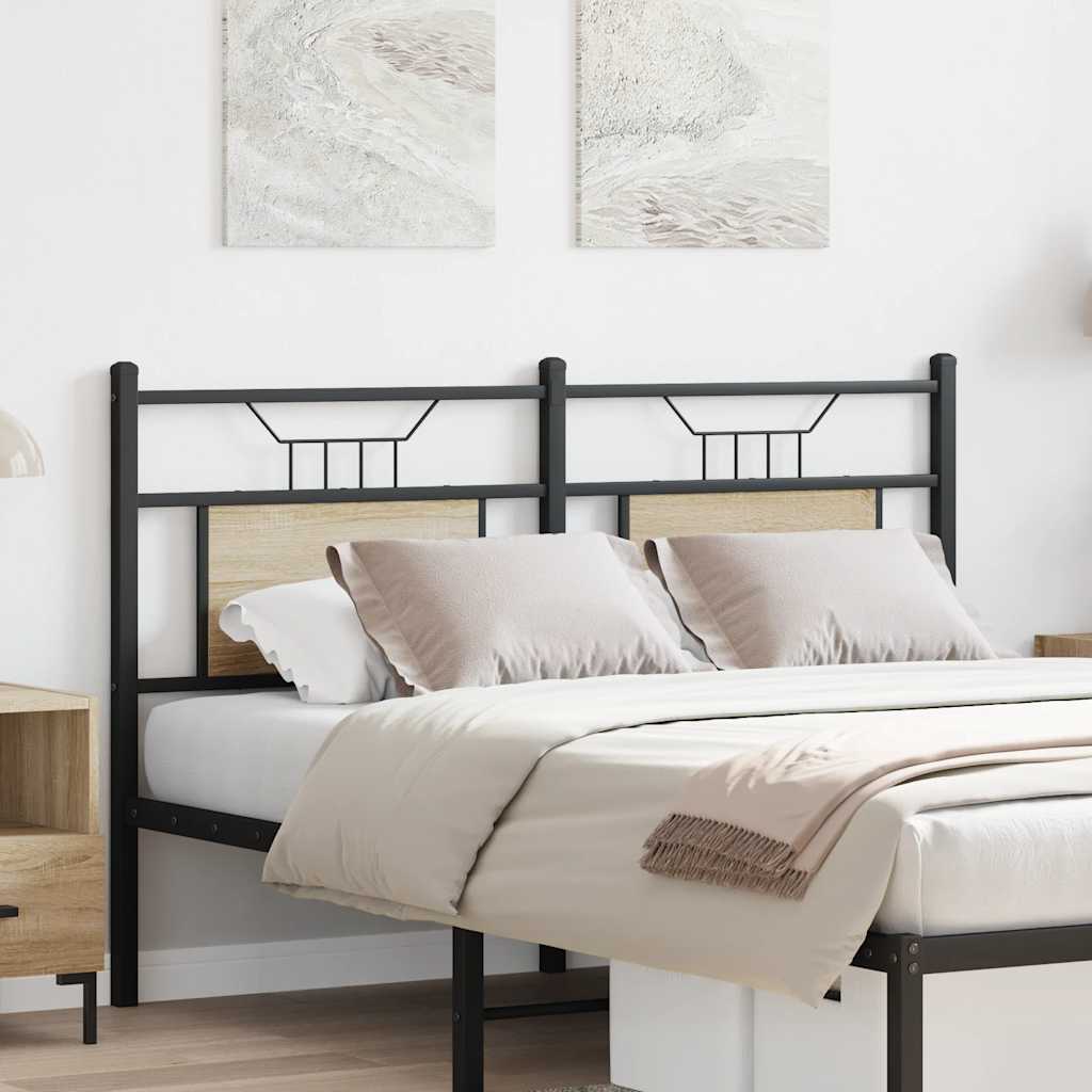 Replace Headboard Engineered Wood and Steel Sonoma oak 150 cm