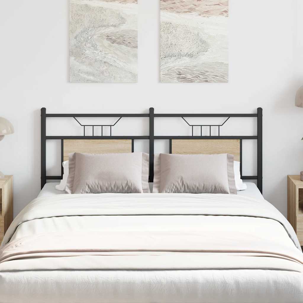 Replace Headboard Engineered Wood and Steel Sonoma oak 150 cm