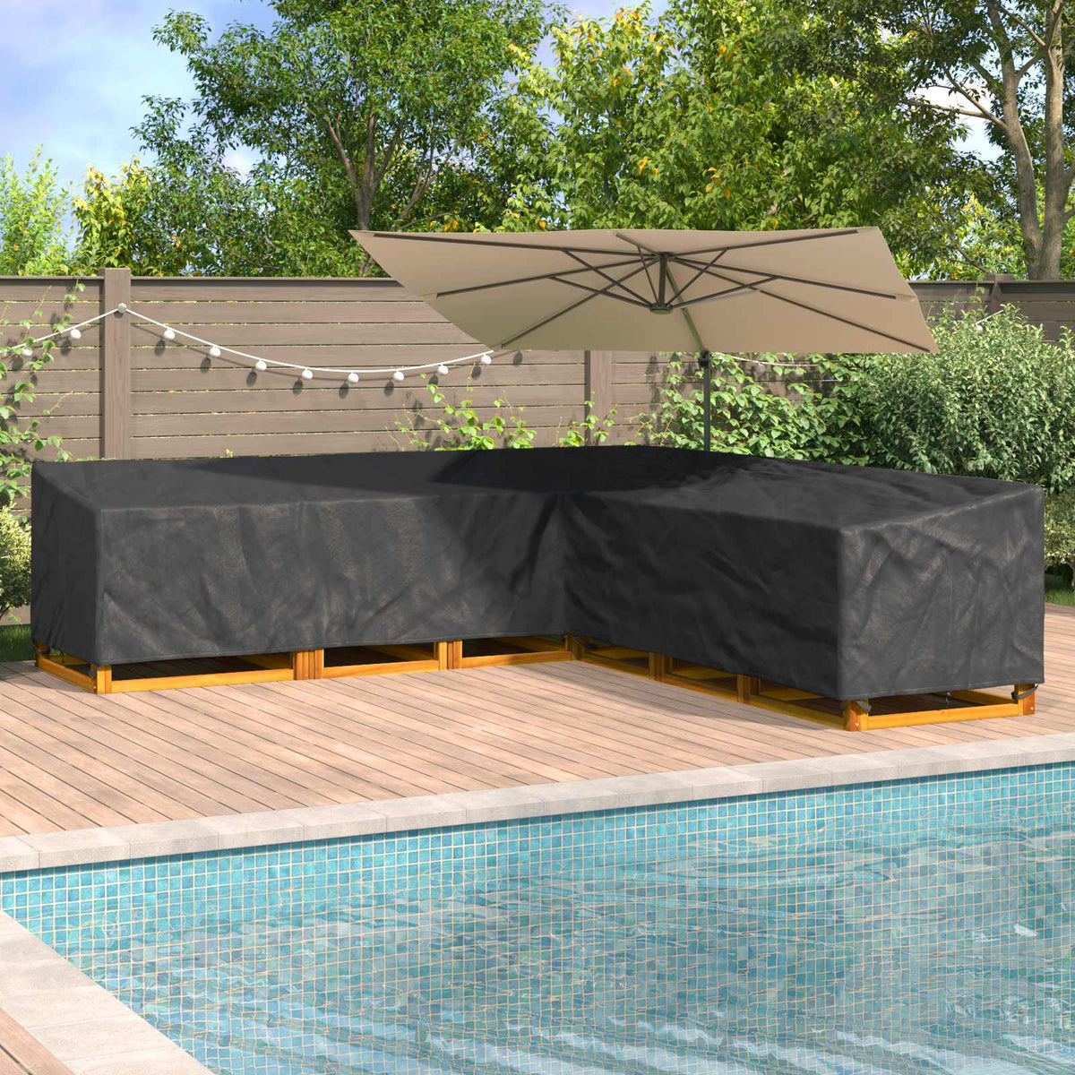 Furniture Cover 420D Oxford Fbric L-Shape 420D Oxford Fabric 325 cm 325 cm Middle version