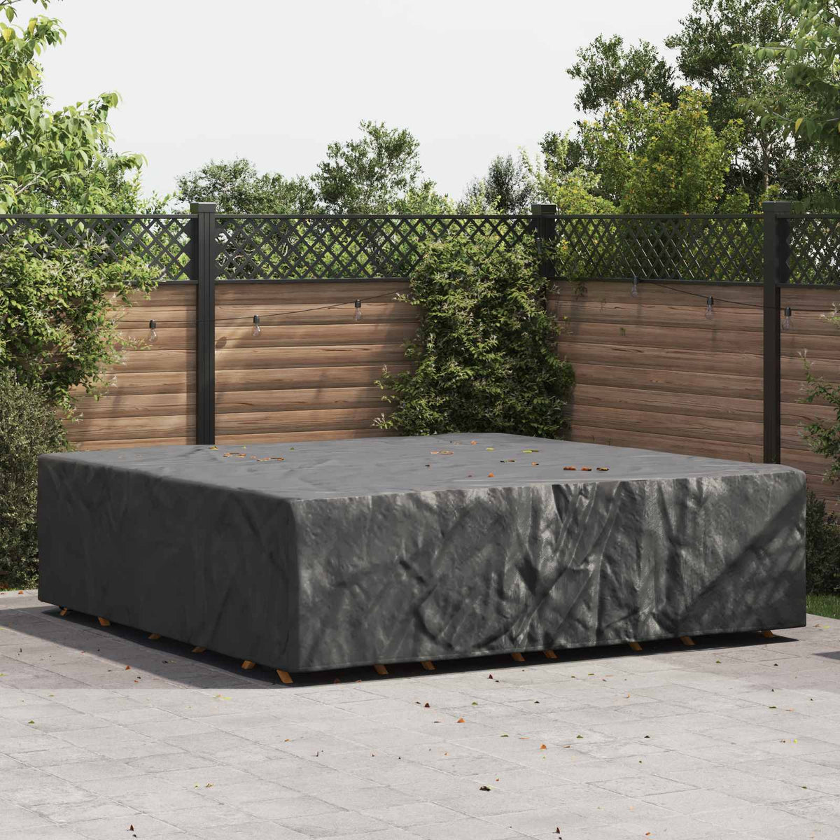 Furniture Cover Plain Black 600D 600D Oxford Fabric 275 cm 275 cm