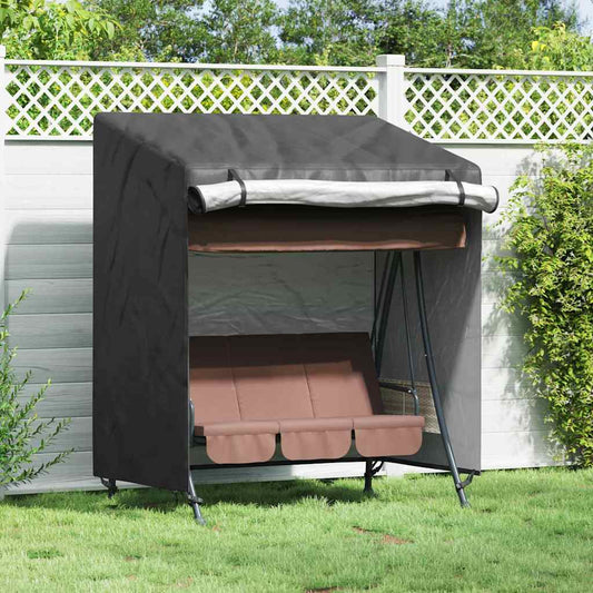 Outdoor Swing Cover Black 600D Oxford Fbric 155 x 95 x 140/165 cm 600D Oxford fabric