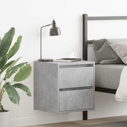 Wall-mounted Bedside Cabinet 38x34x40 cm Concrete grey 1