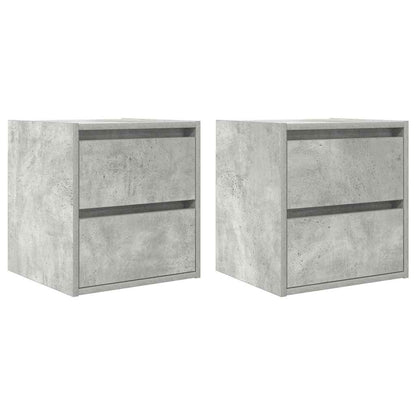 Wall-mounted Bedside Cabinet 38x34x40 cm Concrete grey 2