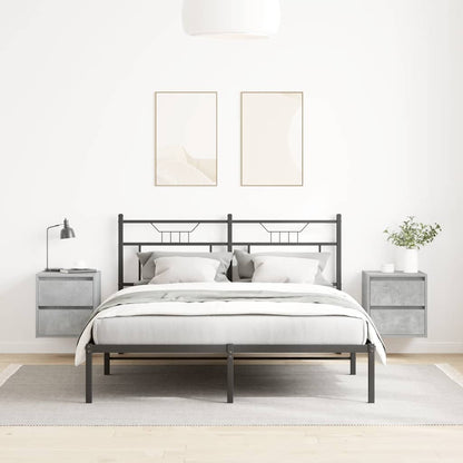 Wall-mounted Bedside Cabinet 38x34x40 cm Concrete grey 2
