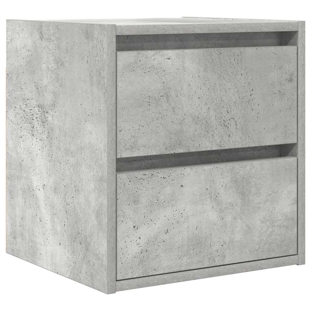 Wall-mounted Bedside Cabinet 38x34x40 cm Concrete grey 2