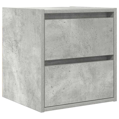 Wall-mounted Bedside Cabinet 38x34x40 cm Concrete grey 2