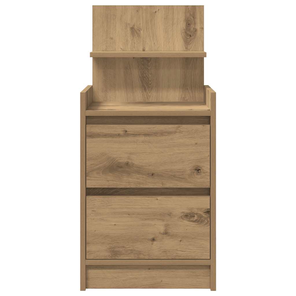 Bedside Cabinet with 2 Drawers 38x34x80 cm Artisan oak 1