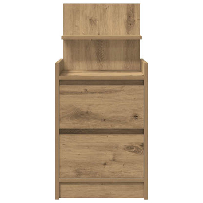 Bedside Cabinet with 2 Drawers 38x34x80 cm Artisan oak 1