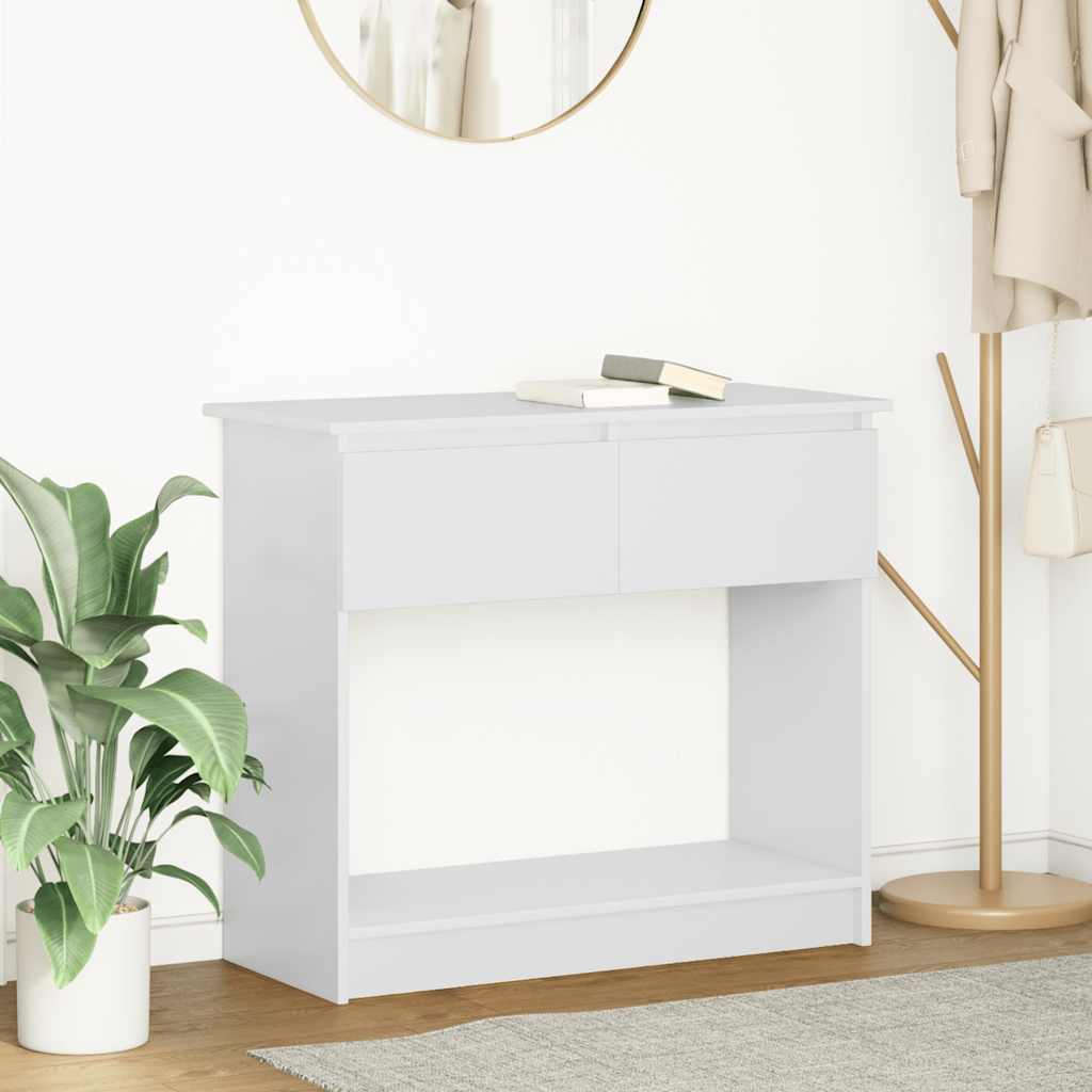 Console Table with Drawers 85,5x38,5x74,5 cm White