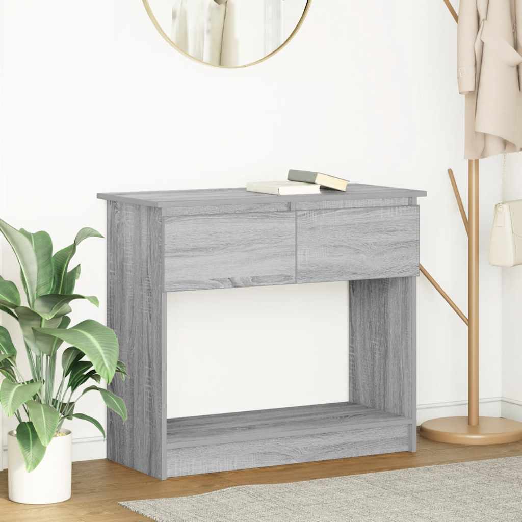 Console Table with Drawers 85,5x38,5x74,5 cm Grey sonoma