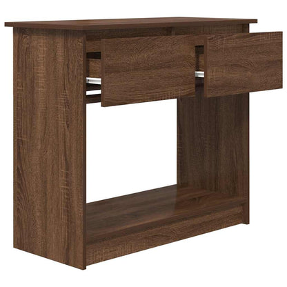 Console Table with Drawers 85,5x38,5x74,5 cm Brown oak