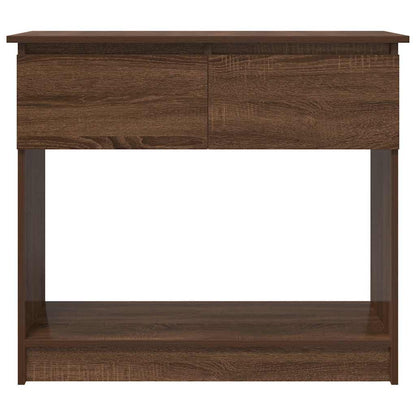 Console Table with Drawers 85,5x38,5x74,5 cm Brown oak
