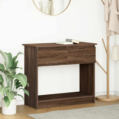 Console Table with Drawers 85,5x38,5x74,5 cm Brown oak