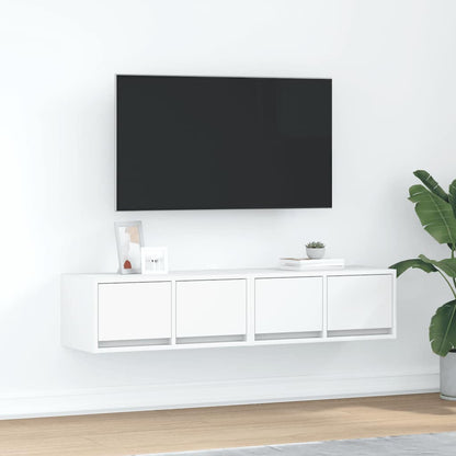 TV Cabinets 60x31x25.5 cm Engineered Wood 2 pcs White 60 x 31 x 25.5 cm