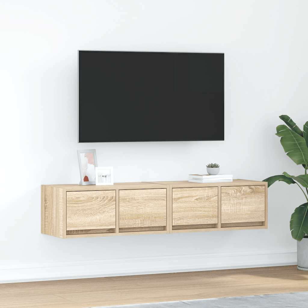 TV Cabinets 60x31x25.5 cm Engineered Wood 2 pcs Sonoma oak 60 x 31 x 25.5 cm
