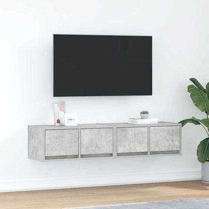 TV Cabinets 60x31x25.5 cm Engineered Wood 2 pcs Concrete grey 60 x 31 x 25.5 cm