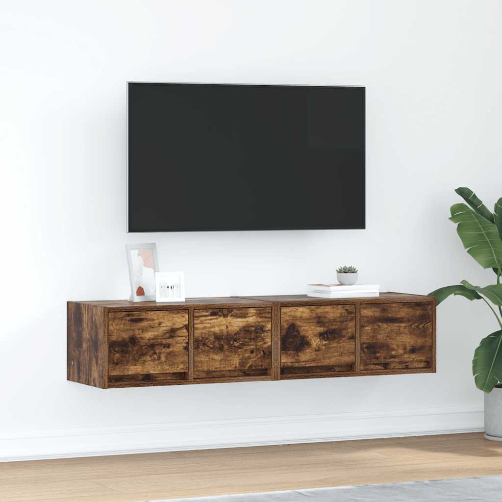 TV Cabinets 60x31x25.5 cm Engineered Wood 2 pcs Smoked oak 60 x 31 x 25.5 cm
