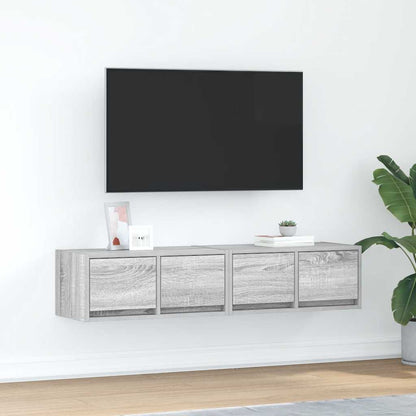 TV Cabinets 60x31x25.5 cm Engineered Wood 2 pcs Grey sonoma 60 x 31 x 25.5 cm