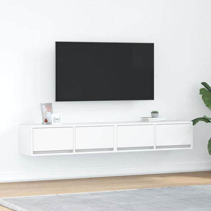 TV Cabinets 60x31x25.5 cm Engineered Wood 2 pcs White 80 x 31 x 25.5 cm