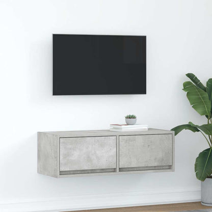 TV Cabinet 80x31x25.5 cm Engineered Wood Concrete grey