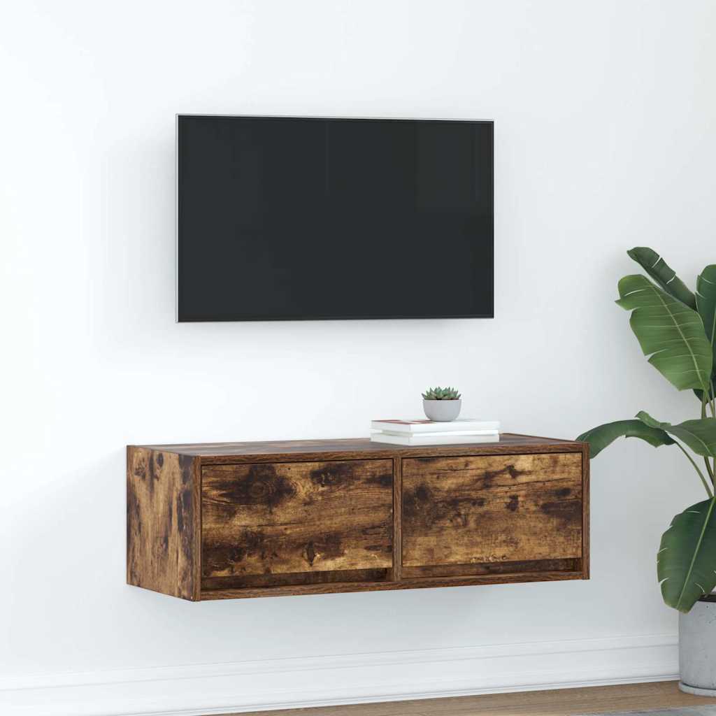 TV Cabinet 80x31x25.5 cm Engineered Wood Smoked oak
