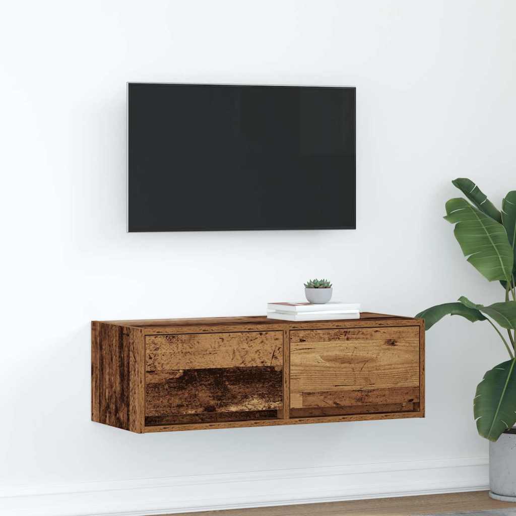 TV Cabinet 80x31x25.5 cm Engineered Wood Old wood