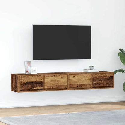 TV Cabinets 60x31x25.5 cm Engineered Wood 2 pcs Old wood 80 x 31 x 25.5 cm