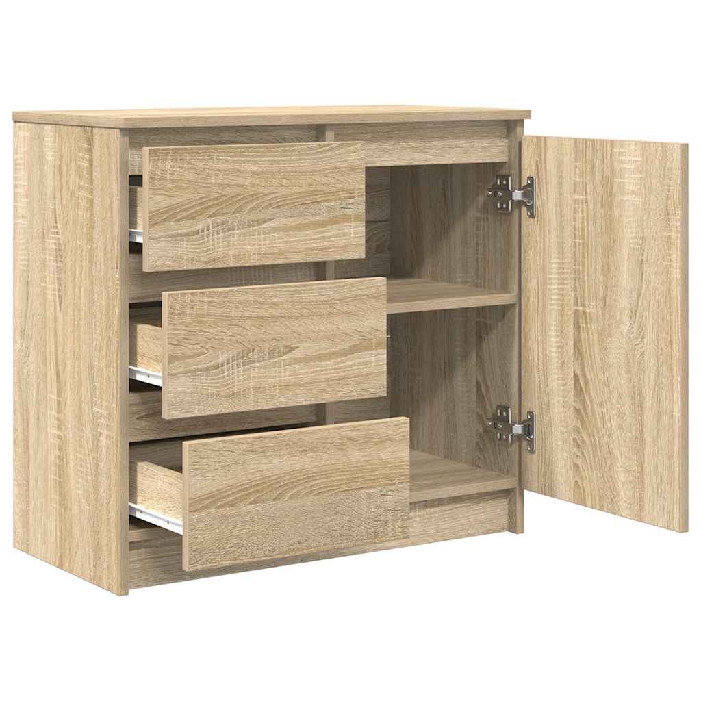 Sideboard with Drawer 71x35x65 cm Engineered Wood Sonoma oak