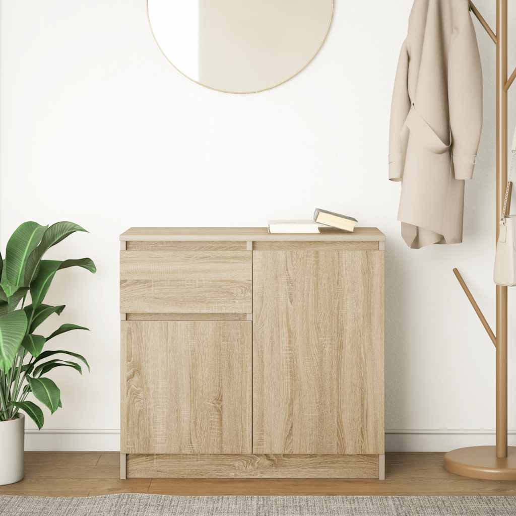 Sideboard with Drawer 71x35x65 cm Engineered Wood Sonoma oak