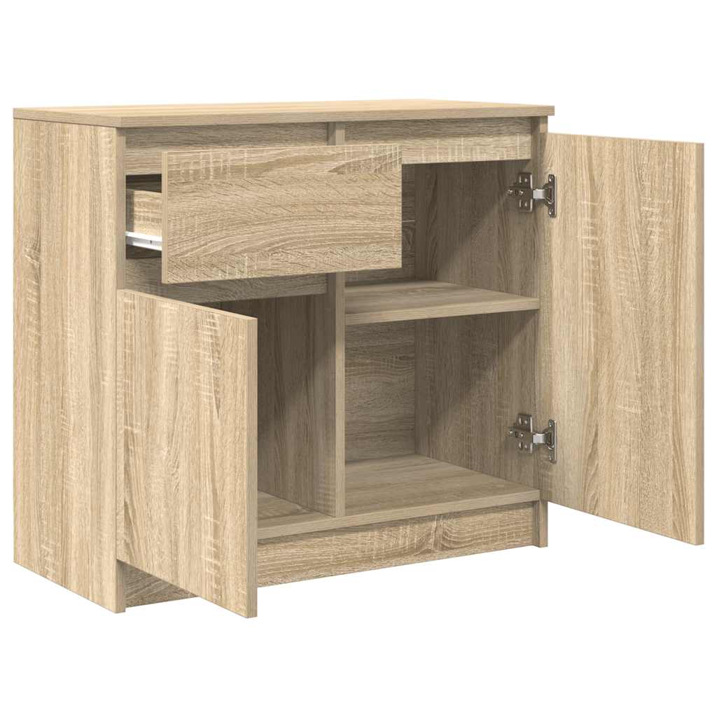 Sideboard with Drawer 71x35x65 cm Engineered Wood Sonoma oak