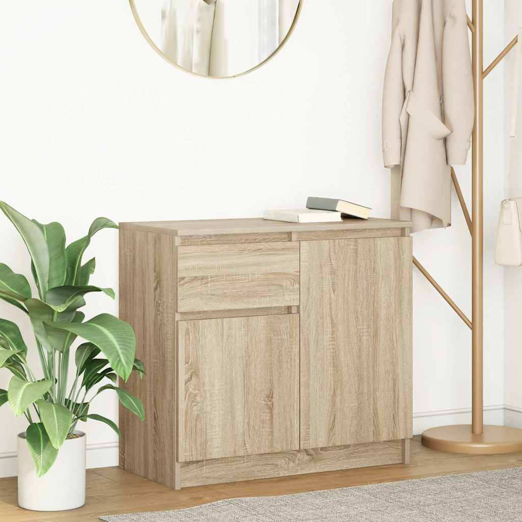 Sideboard with Drawer 71x35x65 cm Engineered Wood Sonoma oak