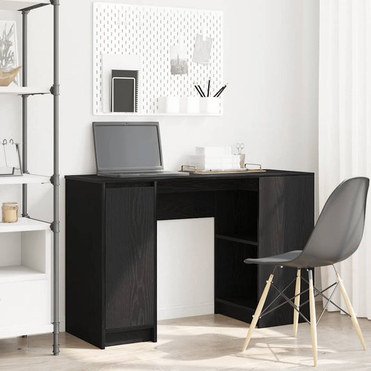 Desk 120x42x76 cm Engineered Wood Black oak