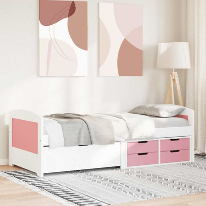 vidaXL Day Bed with 5 Drawers without Mattress IRUN White&Pink 90x200 cm 4
