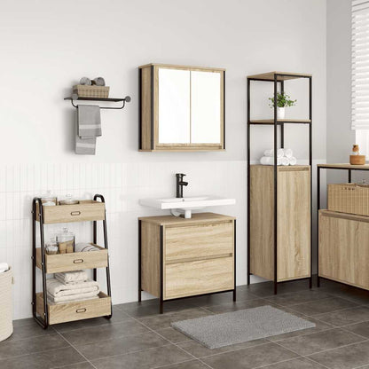 vidaXL 2 Piece Bathroom Furniture Set Engineered Wood