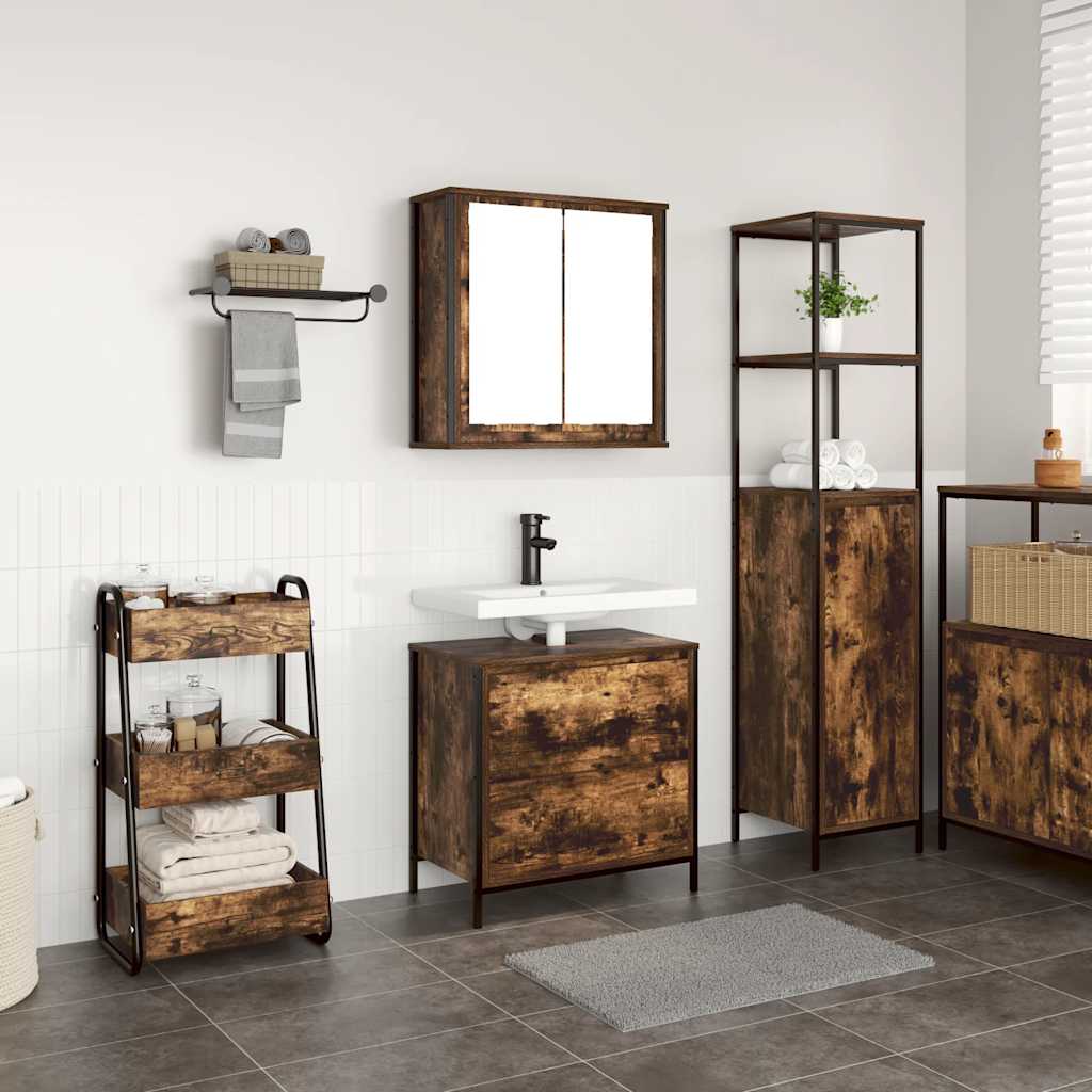 vidaXL 2 Piece Bathroom Furniture Set Engineered Wood