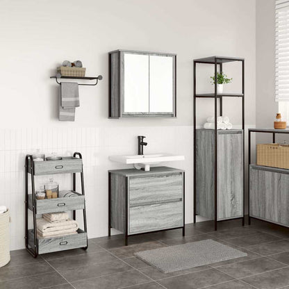 vidaXL 2 Piece Bathroom Furniture Set Engineered Wood