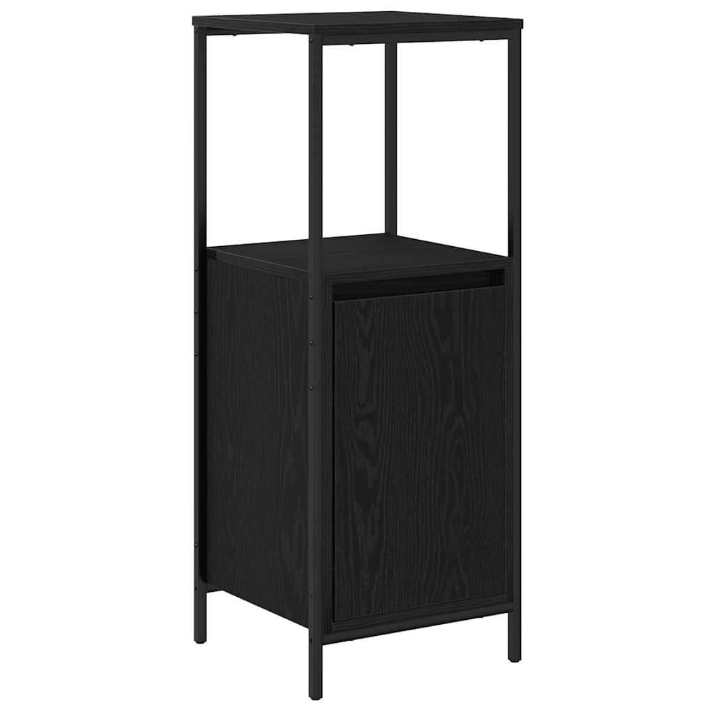 vidaXL Bathroom Furniture Set 5 pcs Black Engineered wood 5