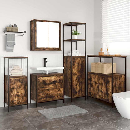 vidaXL Bathroom Furniture Set 5 pcs Brown Engineered wood 1