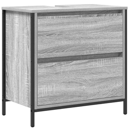 vidaXL Bathroom Furniture Set 5 pcs Grey Engineered wood 6