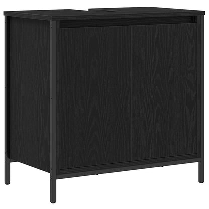 vidaXL Bathroom Furniture Set 5 pcs Black Oak 36 x 35 x 165 cm 5