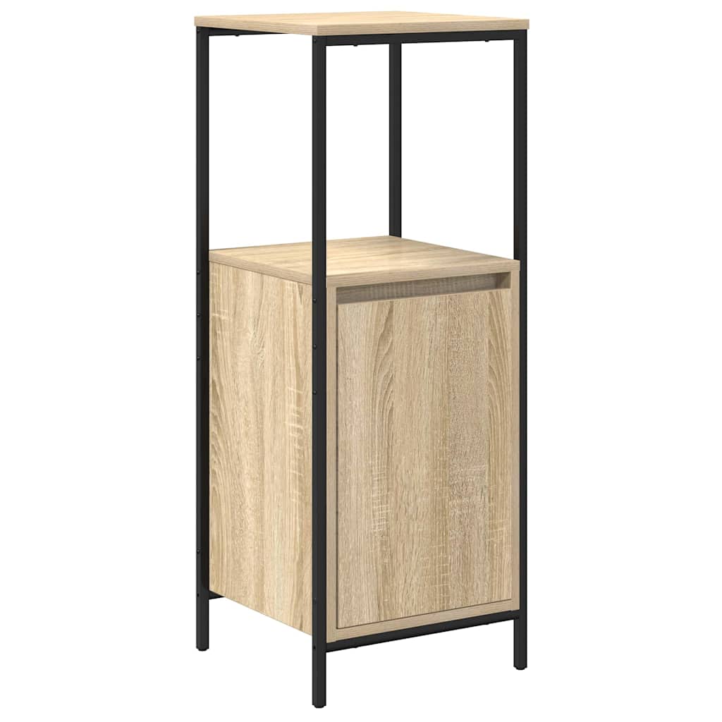 vidaXL Bathroom Furniture Set 3 pcs Sonoma Oak and Black 6