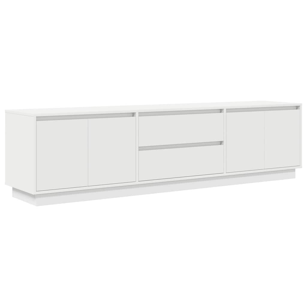 TV Cabinet with LED Lights 193.5x41x50 cm White