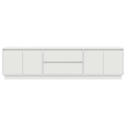 TV Cabinet with LED Lights 193.5x41x50 cm White