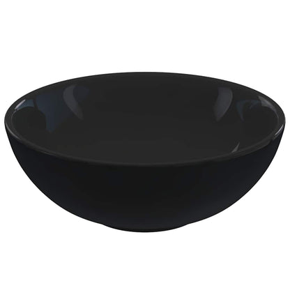 Bathroom Sink Ceramic Round Black