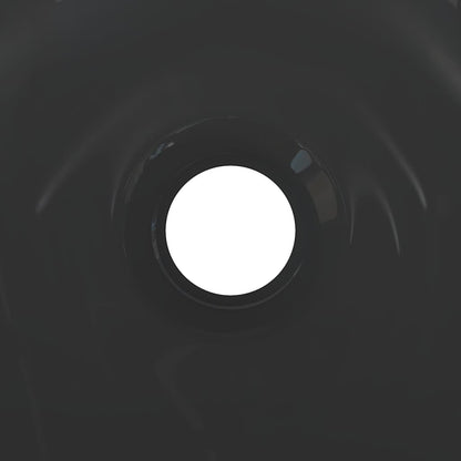 Bathroom Sink Ceramic Round Black
